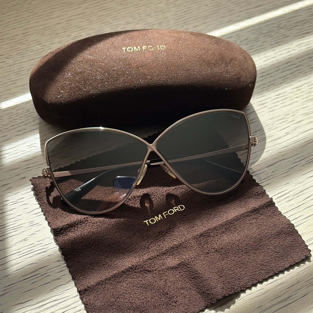 Tom Ford Women's Sunglasses - Gold Frame with Black Lenses